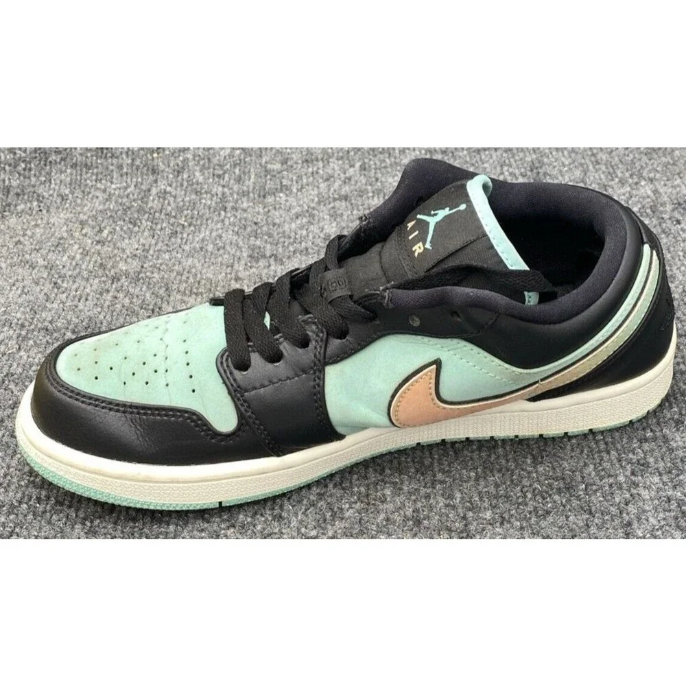 Air Jordan 1 Low SE Tropical Twist Men's Size 9.5 Teal Black Sneakers CK3022-301